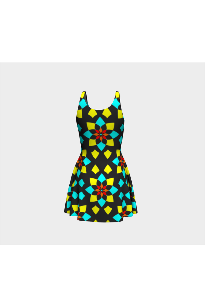 Deconstructed Mandala Flare Dress - Objet D'Art