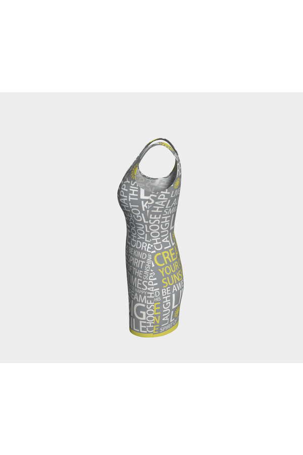 Affirmations Bodycon Dress - Objet D'Art