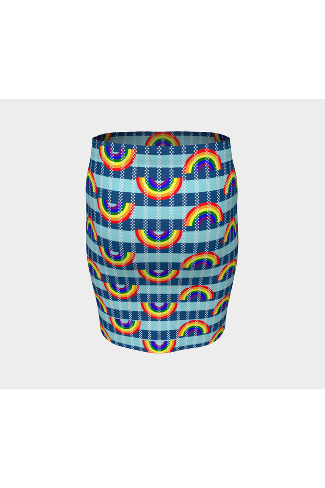 Striped Rainbows Fitted Skirt - Objet D'Art