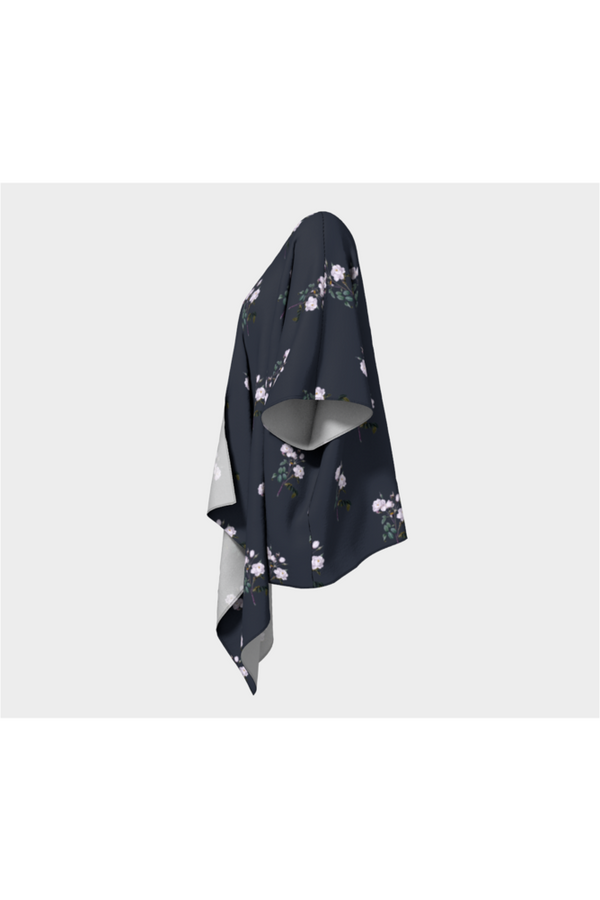 Midnight Bellflower Draped Kimono - Objet D'Art