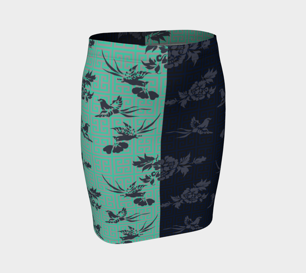East Meets West Fitted Skirt - Objet D'Art