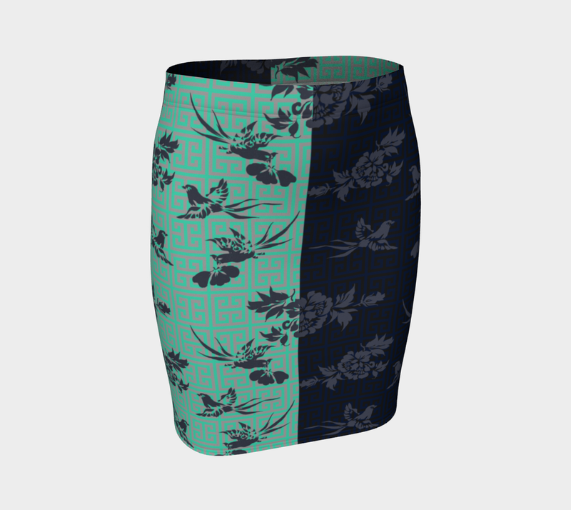East Meets West Fitted Skirt - Objet D'Art