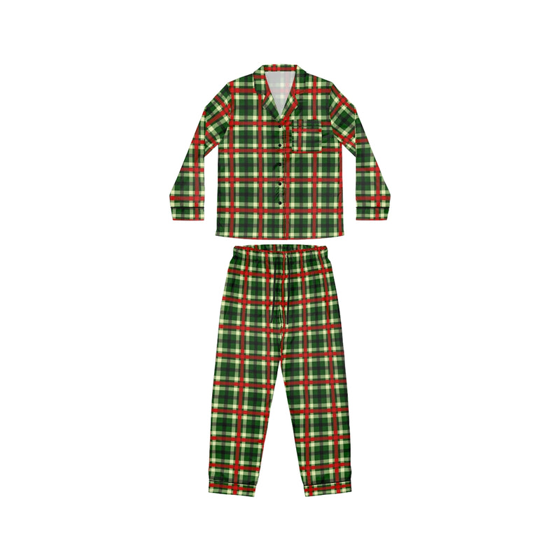 Holiday Plaid Women's Satin Pajamas - Objet D'Art