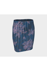 Pink Floral Fitted Skirt - Objet D'Art