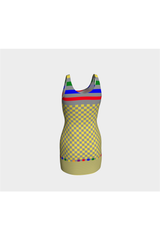 Rainbow Accented Bodycon Dress - Objet D'Art
