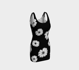 Floral Silhouetted Bodycon Dress - Objet D'Art