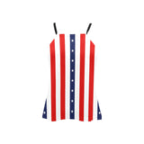 stars and stripes print 2 Loose Fit Halter Neck Top (Model T68) - Objet D'Art