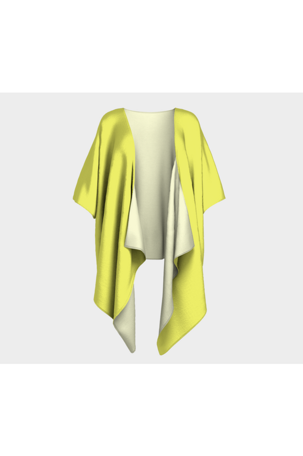 Lemon Yellow Draped Kimono - Objet D'Art