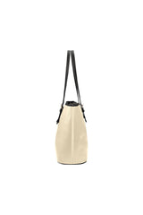 Vanilla Custard Leather Small Tote Bag - Objet D'Art