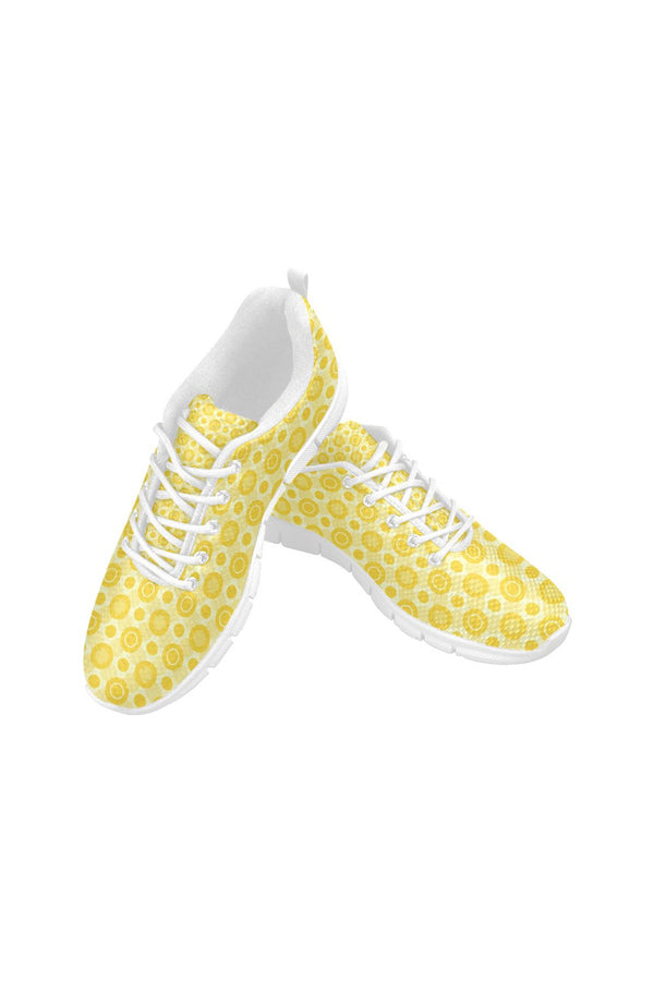 Yellow Stripes Women's Breathable Running Shoes - Objet D'Art