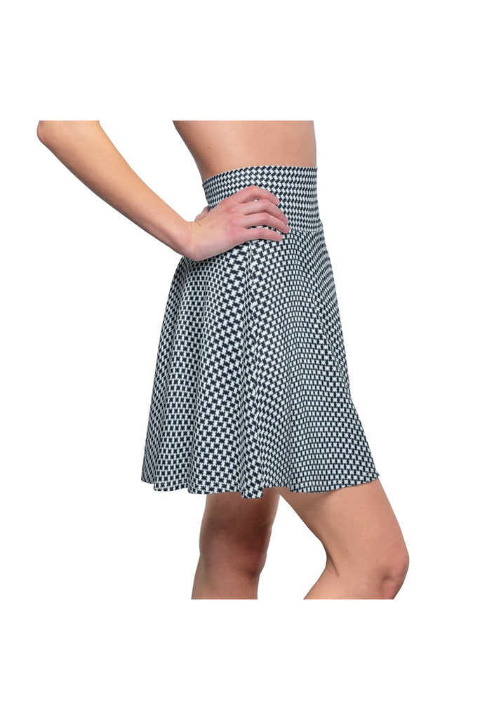 Blue Corduroy Women's Skater Skirt - Objet D'Art