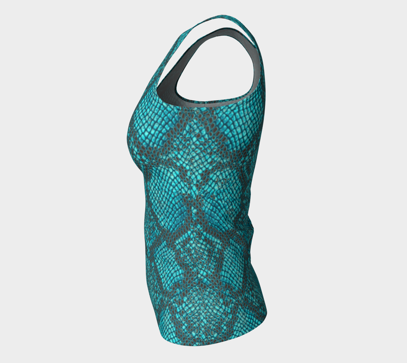Snakeskin Fitted Tank Top - Objet D'Art