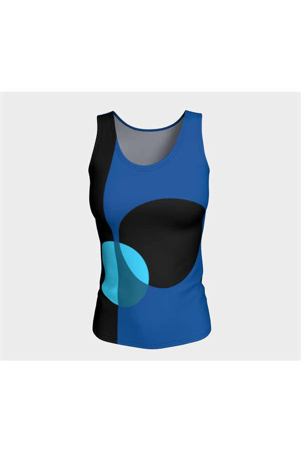 Bauhaus Blue Fitted Tank Top - Objet D'Art