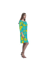 blue flow 2 Rhea Loose Round Neck Dress(Model D22) - Objet D'Art