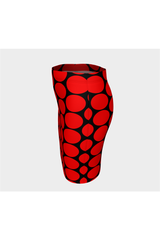Big Red Ovals Fitted Skirt - Objet D'Art