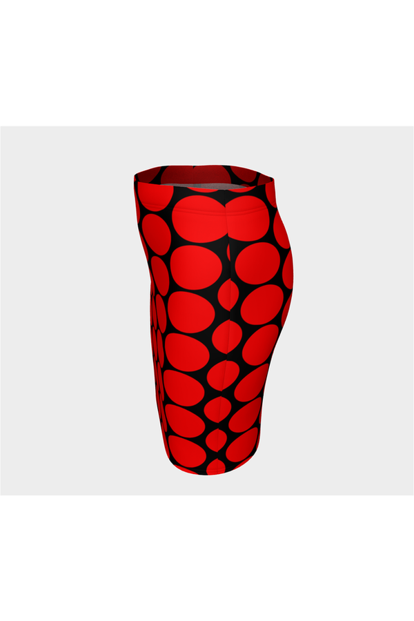 Big Red Ovals Fitted Skirt - Objet D'Art
