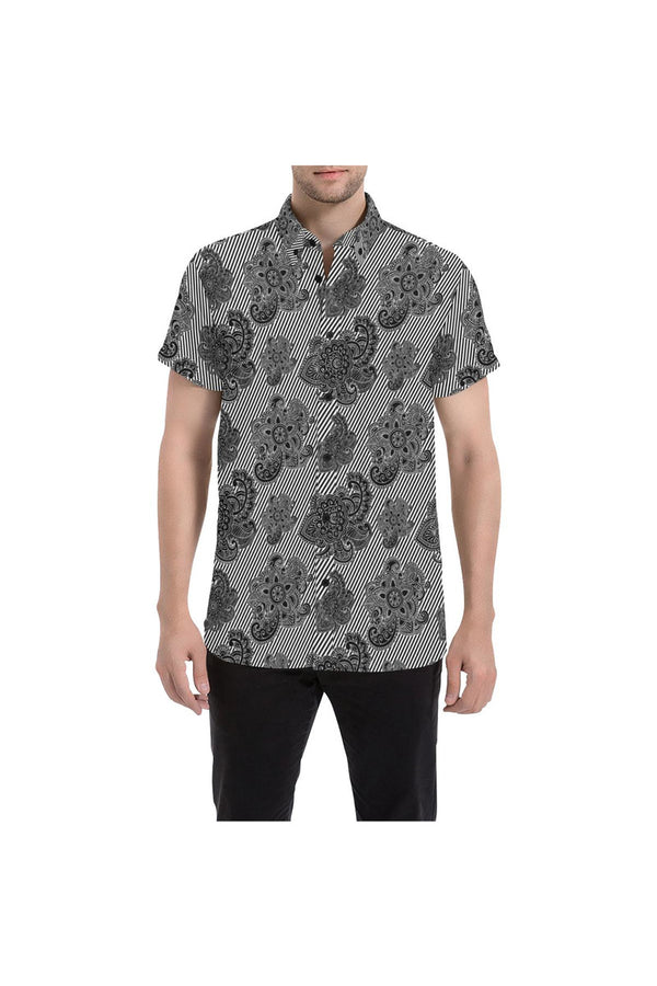 Floral Paisley Men's All Over Print Short Sleeve Shirt - Objet D'Art Online Retail Store