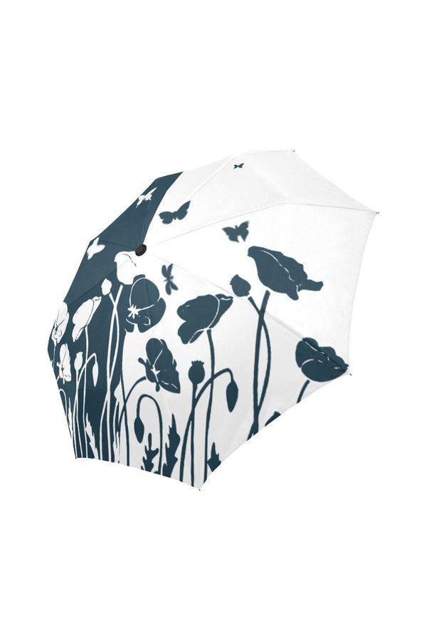 Poppy and Butterflies Auto-Foldable Umbrella (Model U04) - Objet D'Art