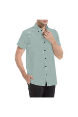 Camisa de manga corta con estampado completo para hombre con estampado ovalado de moda - Objet D'Art Online Retail Store
