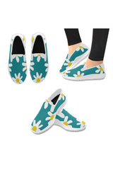 dai 2 D20 BCK TOP BLUE-Recovered Orion Slip-on Women's Canvas Sneakers (Model 042) - Objet D'Art