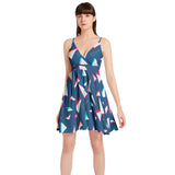 Spaghetti Strap Sleeveless Falred Hem Short Dress - Objet D'Art