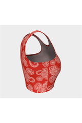 Red Paisley Athletic Top - Objet D'Art