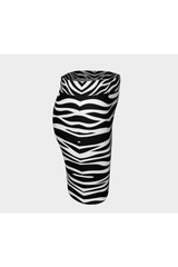 Zebra Print Fitted Skirt - Objet D'Art