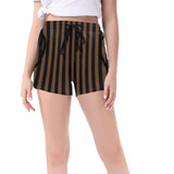 striped vert caco 9k Women's Mid-Length Board Shorts (Model L55) - Objet D'Art