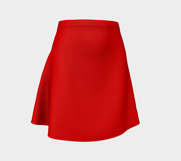 Bright Red Flare Skirt - Objet D'Art