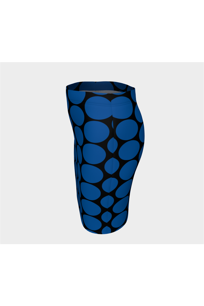 Big Blue Ovals Fitted Skirt - Objet D'Art