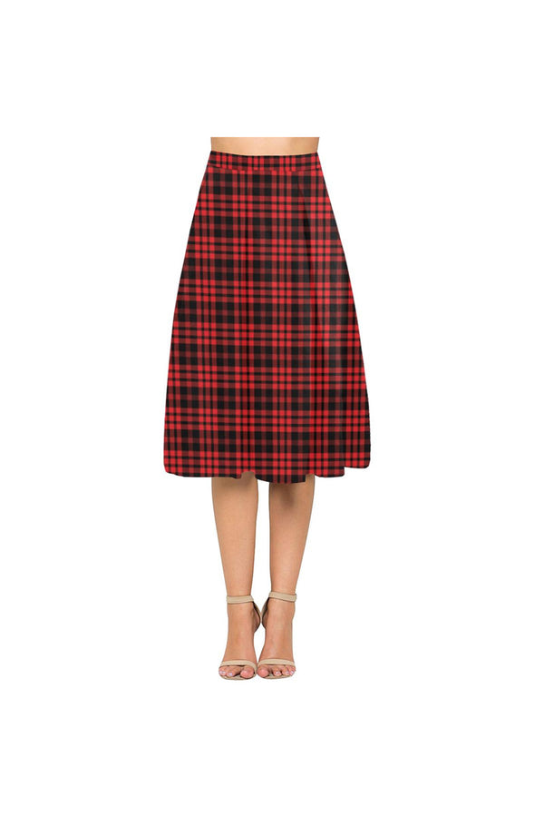 Red Plaid Aoede Crepe Skirt - Objet D'Art