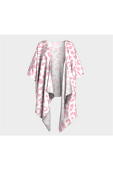 Pink Leopard Print Draped Kimono - Objet D'Art
