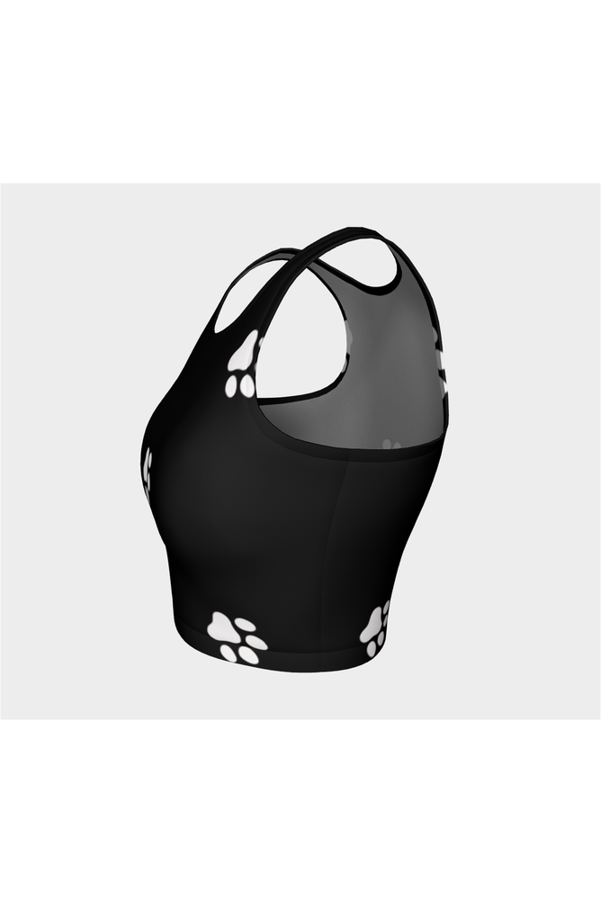 Paw Print Athletic Crop Top - Objet D'Art