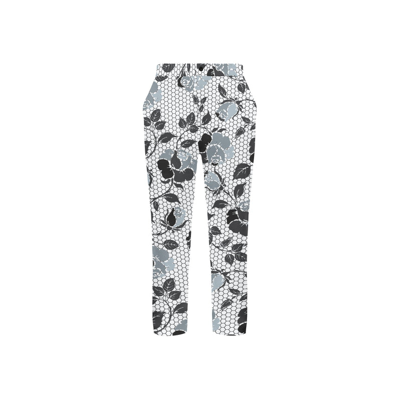 selenium gray print 2 Men's All Over Print Casual Trousers (Model L68) - Objet D'Art