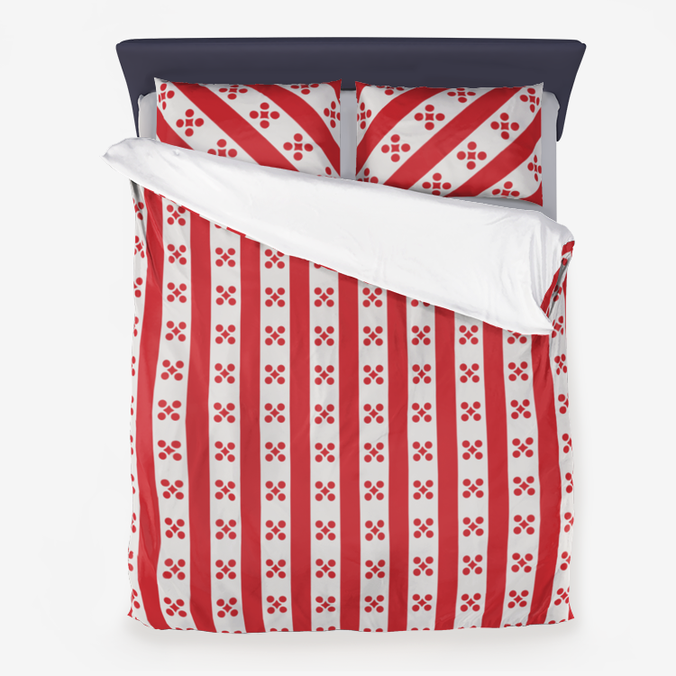 Gingham Red & White Microfiber Duvet Cover - Objet D'Art