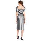 Split Thigh Midi Bodycon Dress - Objet D'Art