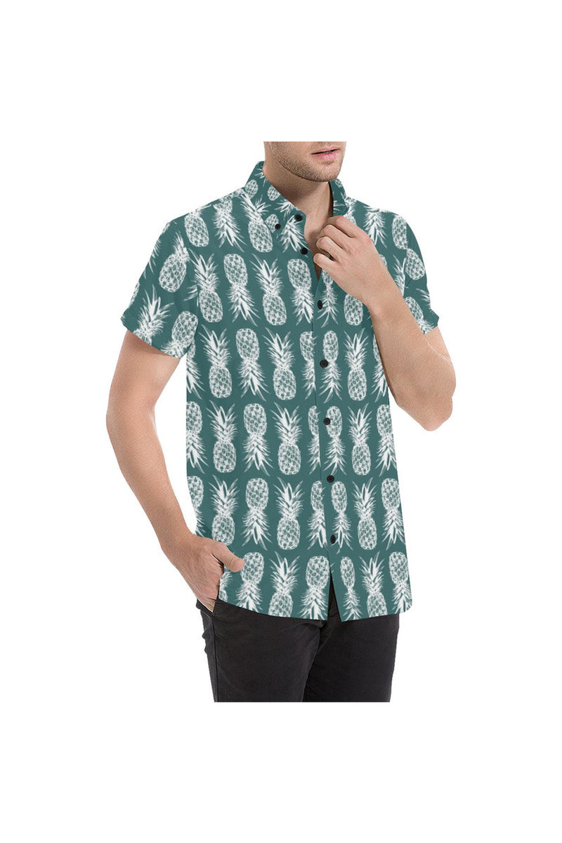 Pineapple Pleasure Men's All Over Print Short Sleeve Shirt - Objet D'Art