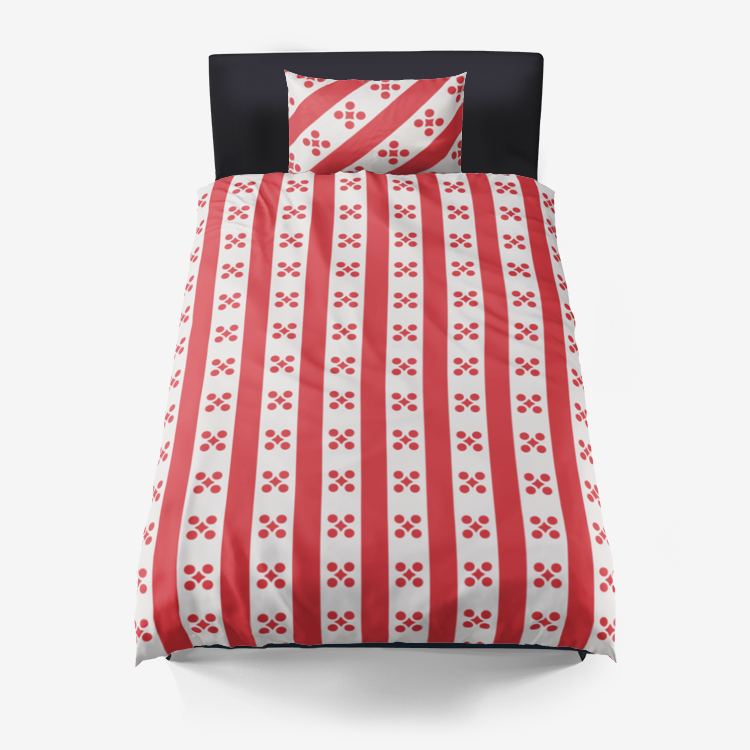 Gingham Red & White Microfiber Duvet Cover - Objet D'Art