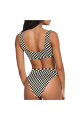 Circle in Square Sport Top & High-Waist Bikini Swimsuit - Objet D'Art Online Retail Store