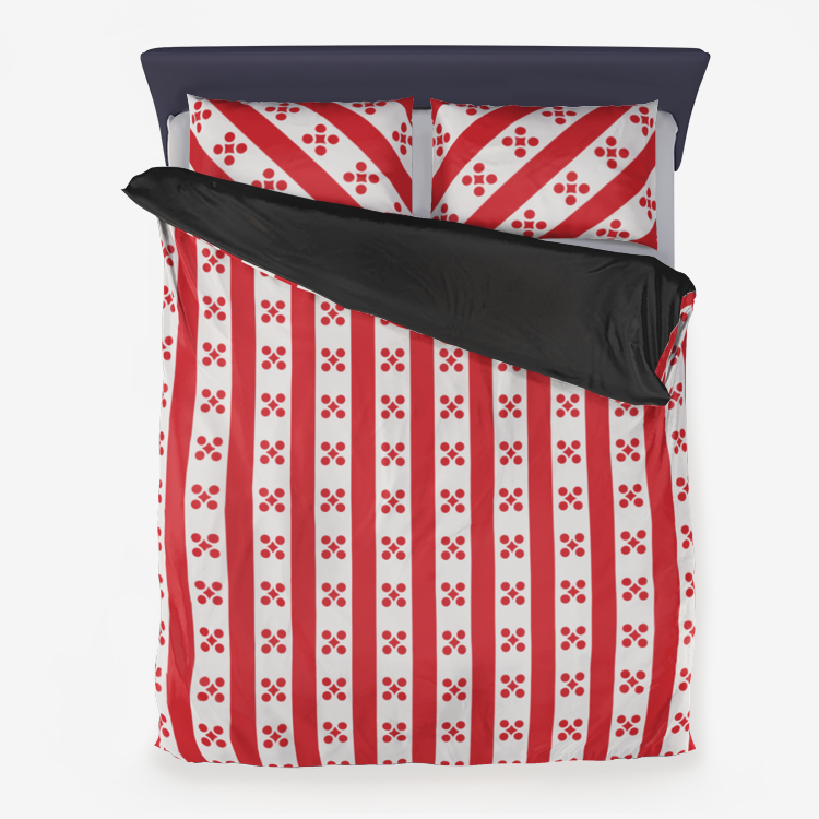 Gingham Red & White Microfiber Duvet Cover - Objet D'Art