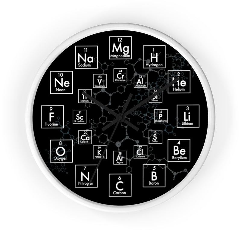 PERIODIC TABLE OF ELEMENTS - 24 HOUR  Wall clock - Objet D'Art