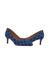 Plaid in Anaglyph Women's Pointed Toe Low Heel Pumps - Objet D'Art