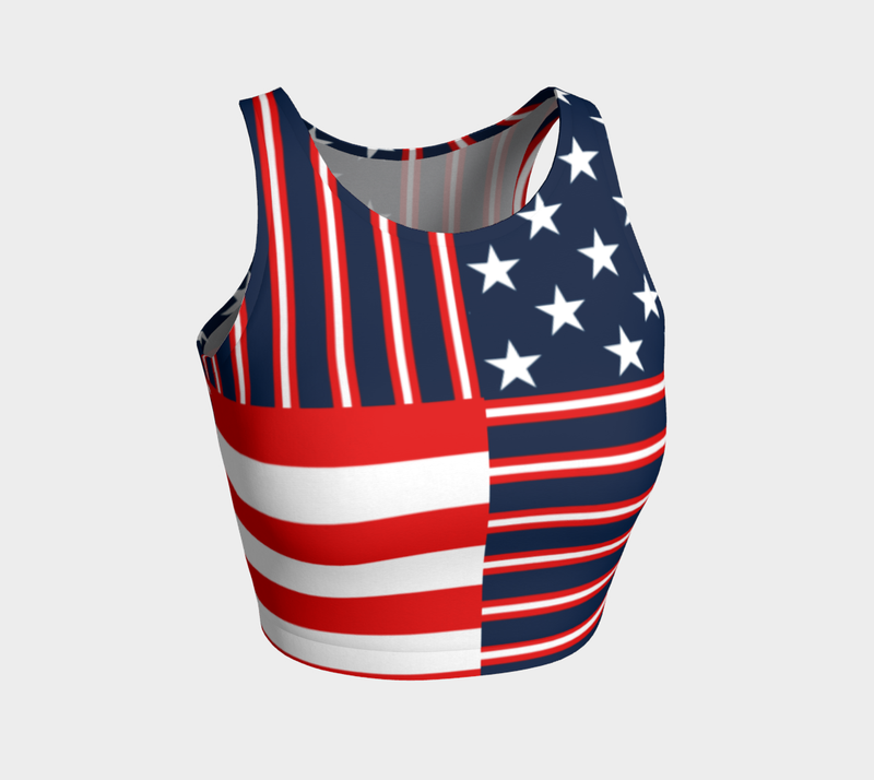 Americana Athletic Crop Top - Objet D'Art