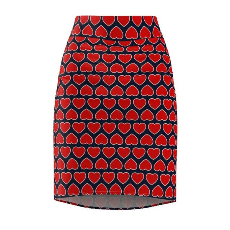 Heart to Heart Women's Pencil Skirt - Objet D'Art
