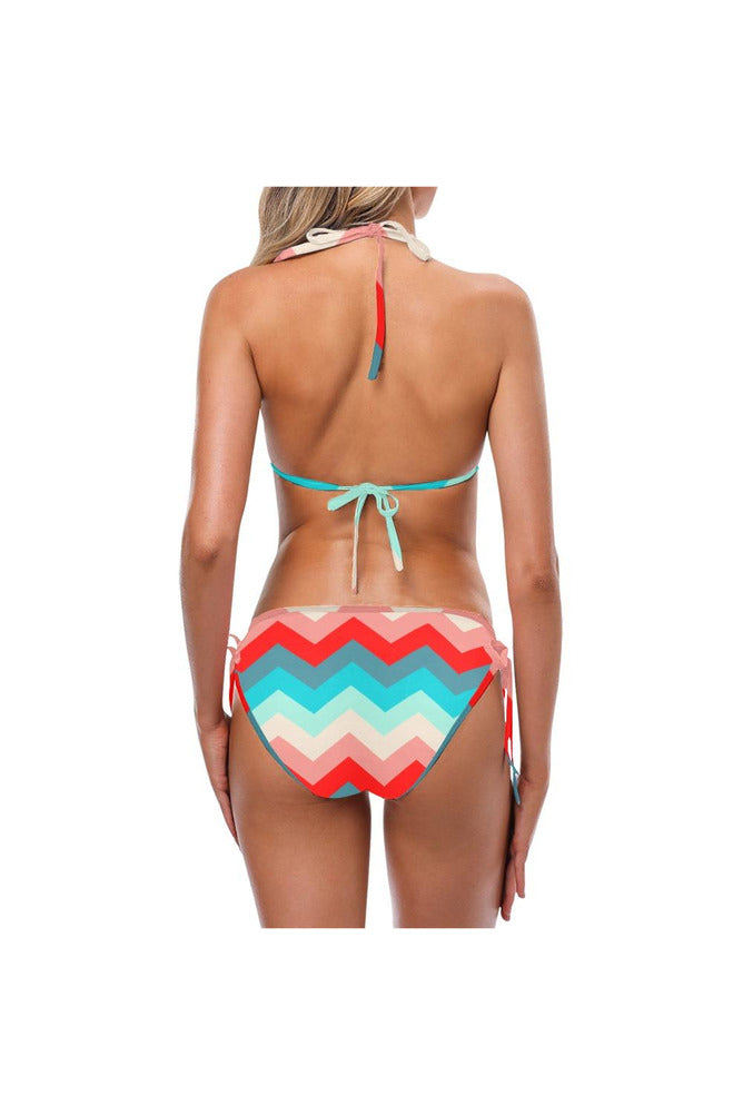 bg bright spectrum back Custom Bikini Swimsuit (Model S01) - Objet D'Art