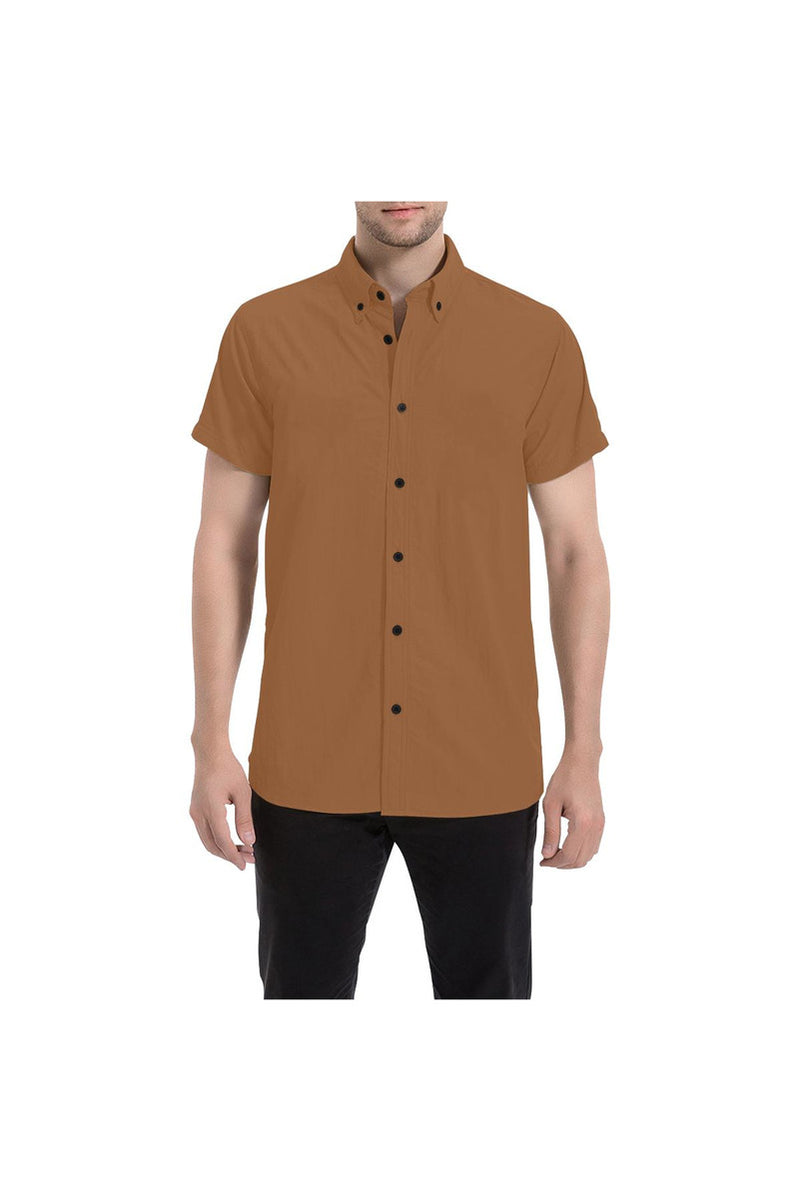 Orange Tiger Men's All Over Print Short Sleeve Shirt/Large Size (Model T53) - Objet D'Art