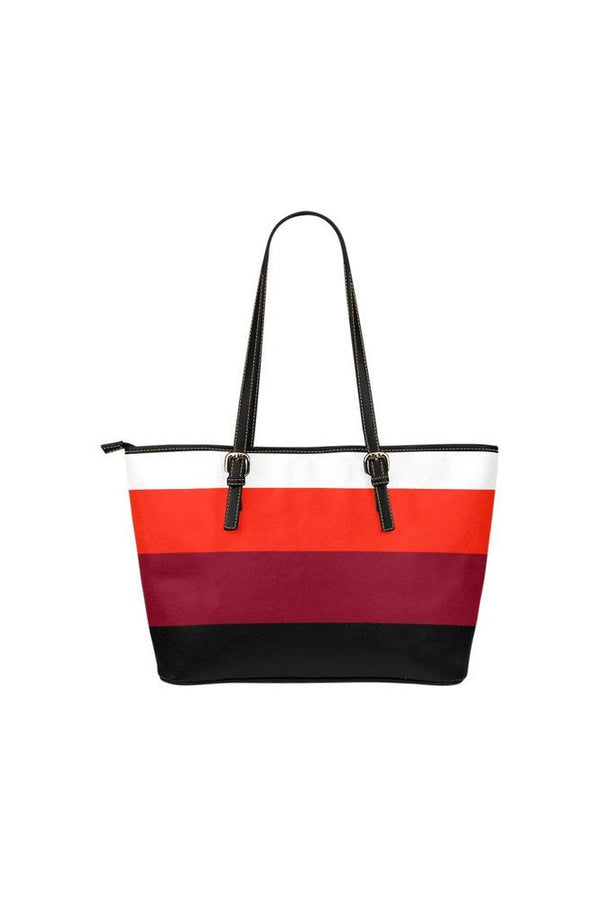 Color Striped Tote Bag Leather Tote Bag/Small - Objet D'Art