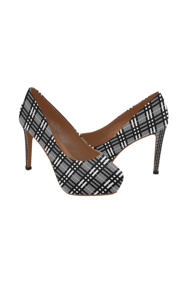 Glen Plaid Women's High Heels - Objet D'Art Online Retail Store