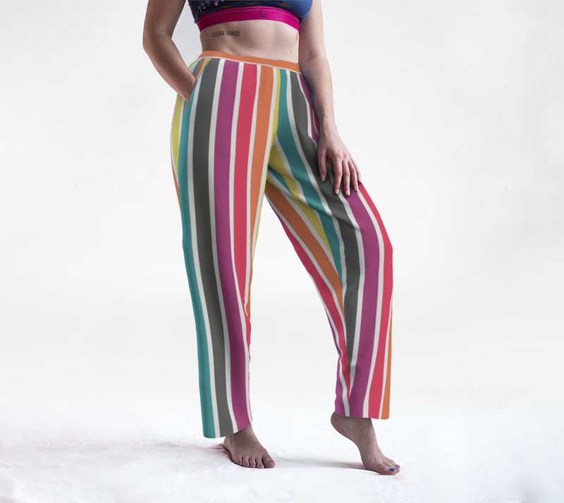 Autumn Striped Lounge Pants - Objet D'Art