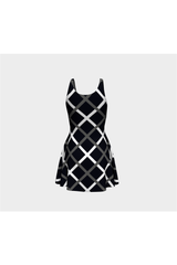 Cross Hatch Flare Dress - Objet D'Art Online Retail Store